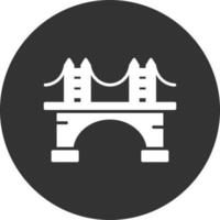 Bridge Glyph Inverted Icon vector