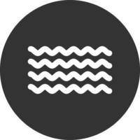 Sea Water Glyph Inverted Icon vector