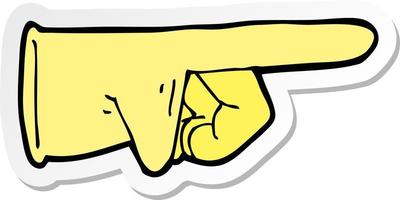 sticker of a cartoon rubber glove vector