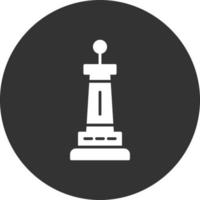 Monument Glyph Inverted Icon vector