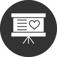 Teaching Glyph Inverted Icon vector