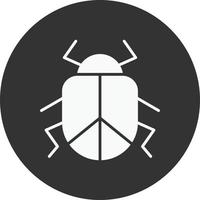 Beetle Glyph Inverted Icon vector