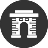 Arch Glyph Inverted Icon vector