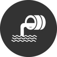 Sewer Glyph Inverted Icon vector