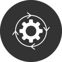 Iteration Glyph Inverted Icon vector