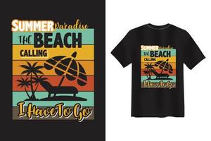 diseño de camiseta de verano retro vintage de los 90 vector