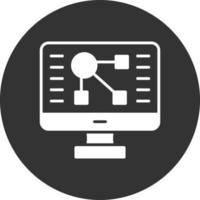 Workflow Glyph Inverted Icon vector