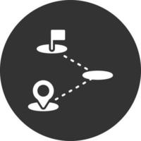 Destination Glyph Inverted Icon vector