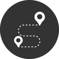 Itinerary Glyph Inverted Icon vector