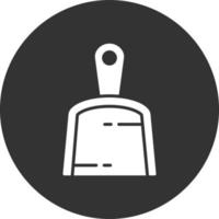 Dustpan Glyph Inverted Icon vector