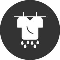 Drying Glyph Inverted Icon vector