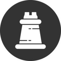 Chess Piece Glyph Inverted Icon vector
