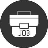 Job Glyph Inverted Icon vector