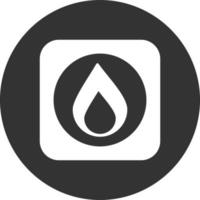 Emergency Button Glyph Inverted Icon vector