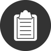 Checklist Glyph Inverted Icon vector