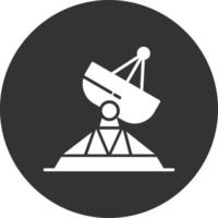 Radar Glyph Inverted Icon vector