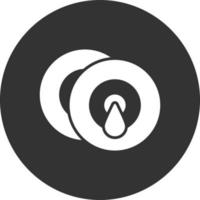 Cymbals Glyph Inverted Icon vector