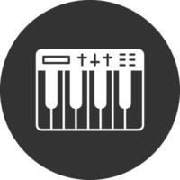 Midi Glyph Inverted Icon vector