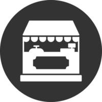 Food Stall Glyph Inverted Icon vector
