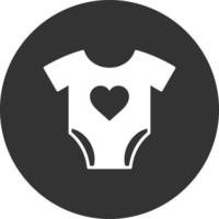 Bodysuit Glyph Inverted Icon vector