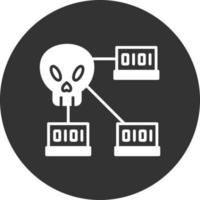 Hacking  Glyph Inverted Icon vector