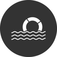 Float Glyph Inverted Icon vector