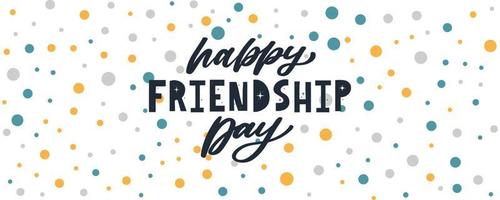 Friendship day vector illustration with text and elements for celebrating friendship day 2022