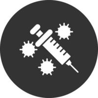 Vaccine Glyph Inverted Icon vector