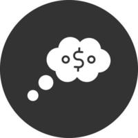 Dream Glyph Inverted Icon vector