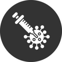 Vaccination Glyph Inverted Icon vector