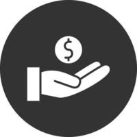 Alms Glyph Inverted Icon vector