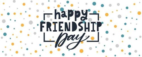 Friendship day vector illustration with text and elements for celebrating friendship day 2022