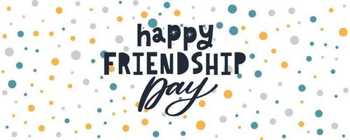 Friendship day vector illustration with text and elements for celebrating friendship day 2022
