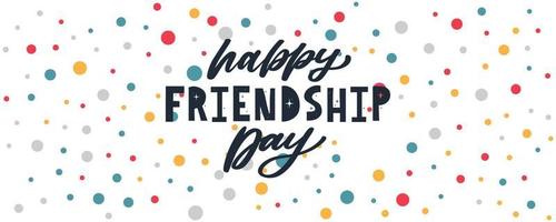 Friendship day vector illustration with text and elements for celebrating friendship day 2022