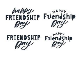 ilustración vectorial del día de la amistad con texto y elementos para celebrar el día de la amistad 2022 vector