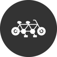 Tandem Glyph Inverted Icon vector