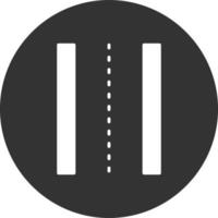 10 - Lane Glyph Inverted Icon vector