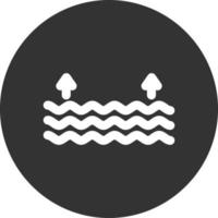 High Tide Glyph Inverted Icon vector