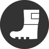 Rain Boots Glyph Inverted Icon vector