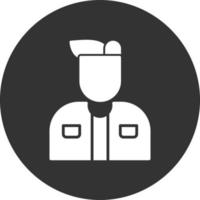 Employee Glyph Inverted Icon vector