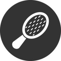 Hair Brush Glyph Inverted Icon vector