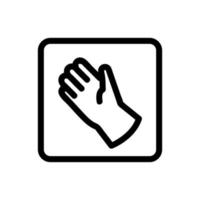 Protective glove icon vector. Isolated contour symbol illustration vector