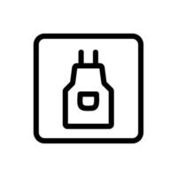 Protective apron icon vector. Isolated contour symbol illustration vector