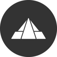 Pyramid Glyph Inverted Icon vector