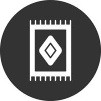 Carpet Glyph Inverted Icon vector