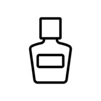 ilustración de contorno de vector de icono de botella de loción de maquillaje