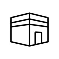 cubic religious building icon vector outline illustration