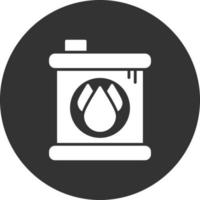 Oil Glyph Inverted Icon vector