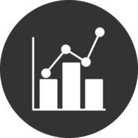 Statistics Glyph Inverted Icon vector