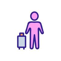 baggage icon vector. Isolated contour symbol illustration vector